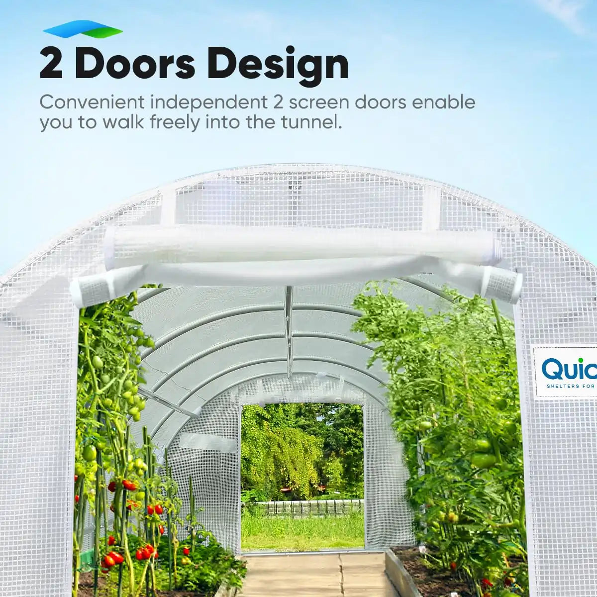 25' x 10' x 6.6' Heavy Duty Large Greenhouse Kit for Outdoor Gardening - Durable Walk-in Plant House with Sturdy Frame for Vegetables, Flowers & Seedlings - Perfect for Backyard, Patio & All-Season Growing