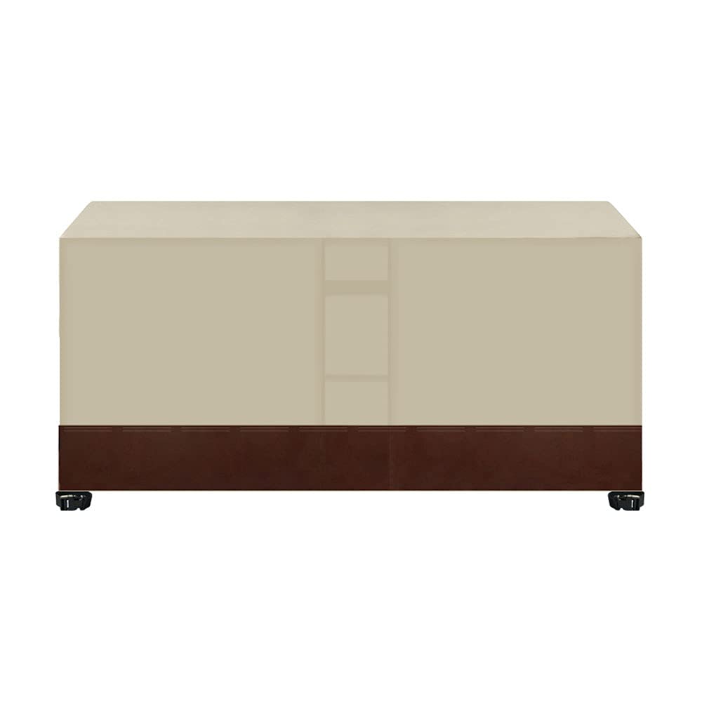 Large Waterproof Patio Furniture Sectional Set Covers 315x180x74cm - Beige & Brown Outdoor Loveseat Covers for All Weather Protection | Perfect for Backyard, Deck, and Poolside Furniture Protection