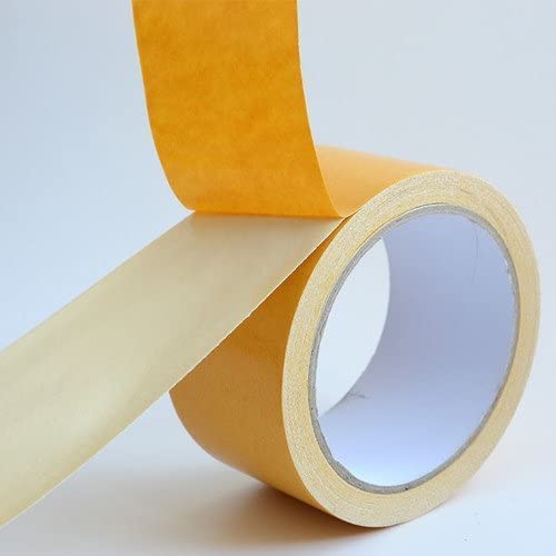 GLAN Double-Sided Cotton Base Waterproof Tape for Hair Patch & Toupee Attachment - Secure Adhesive for Men & Women (Yellow, Small, Pack of 1) | Ideal for Daily Wear, Sports & Active Lifestyles