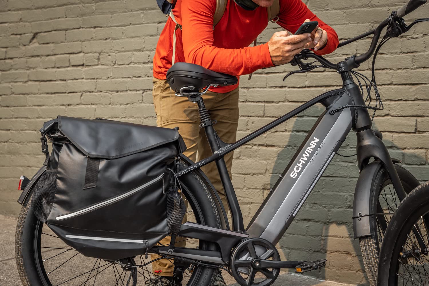**Schwinn Bike Pannier Bag - Waterproof Bicycle Storage Accessory for Phone, Snacks & Wallet - Easy Mount Bike Rack Attachment - Perfect for Commuting, Groceries & Outdoor Adventures**