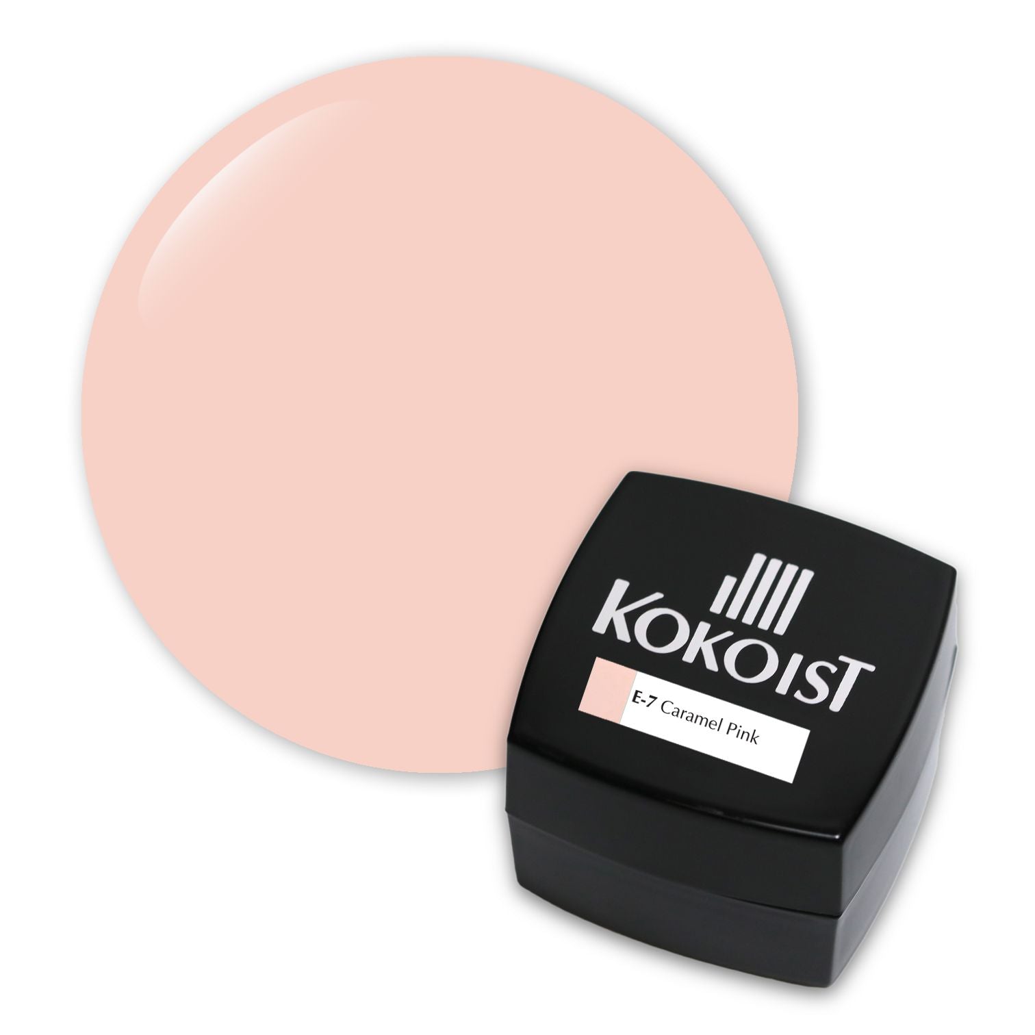 Kokoist E 7 Caramel Pink Gel Polish - Long Lasting Nail Art Gel for Salon & Home Manicure - Perfect for Wedding, Party & Special Occasion Nails