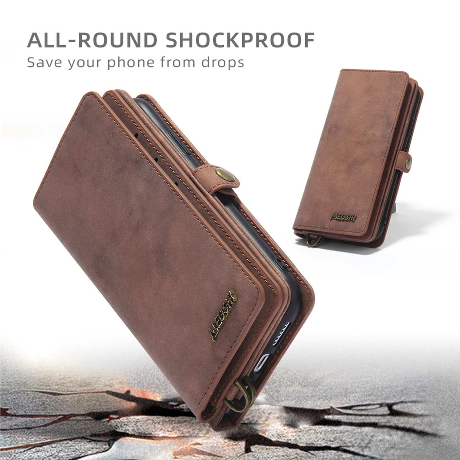 Premium iPhone 13 Pro Max Wallet Case with Card Slots & Coin Pocket - Wireless Charging Compatible Flip Cover Phone Holder - Perfect for Everyday Use, Travel & Business Meetings