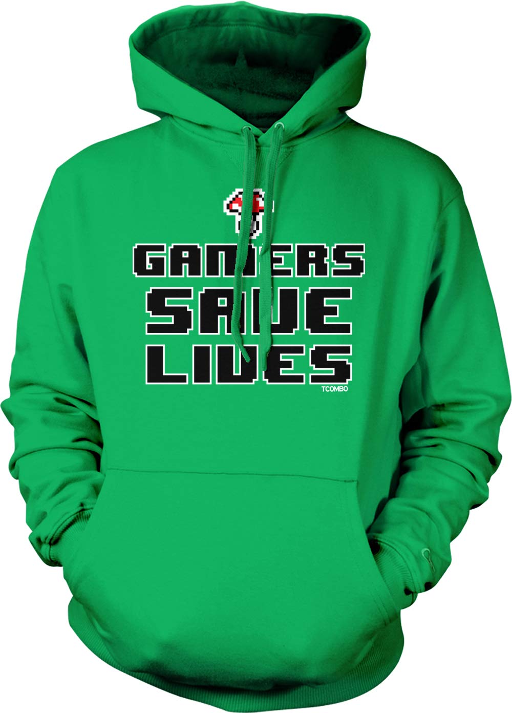 Tcombo Gamers Save Lives - Mushroom Themed Unisex Hoodie for Gaming Enthusiasts, Perfect for Casual Wear & Esports Events