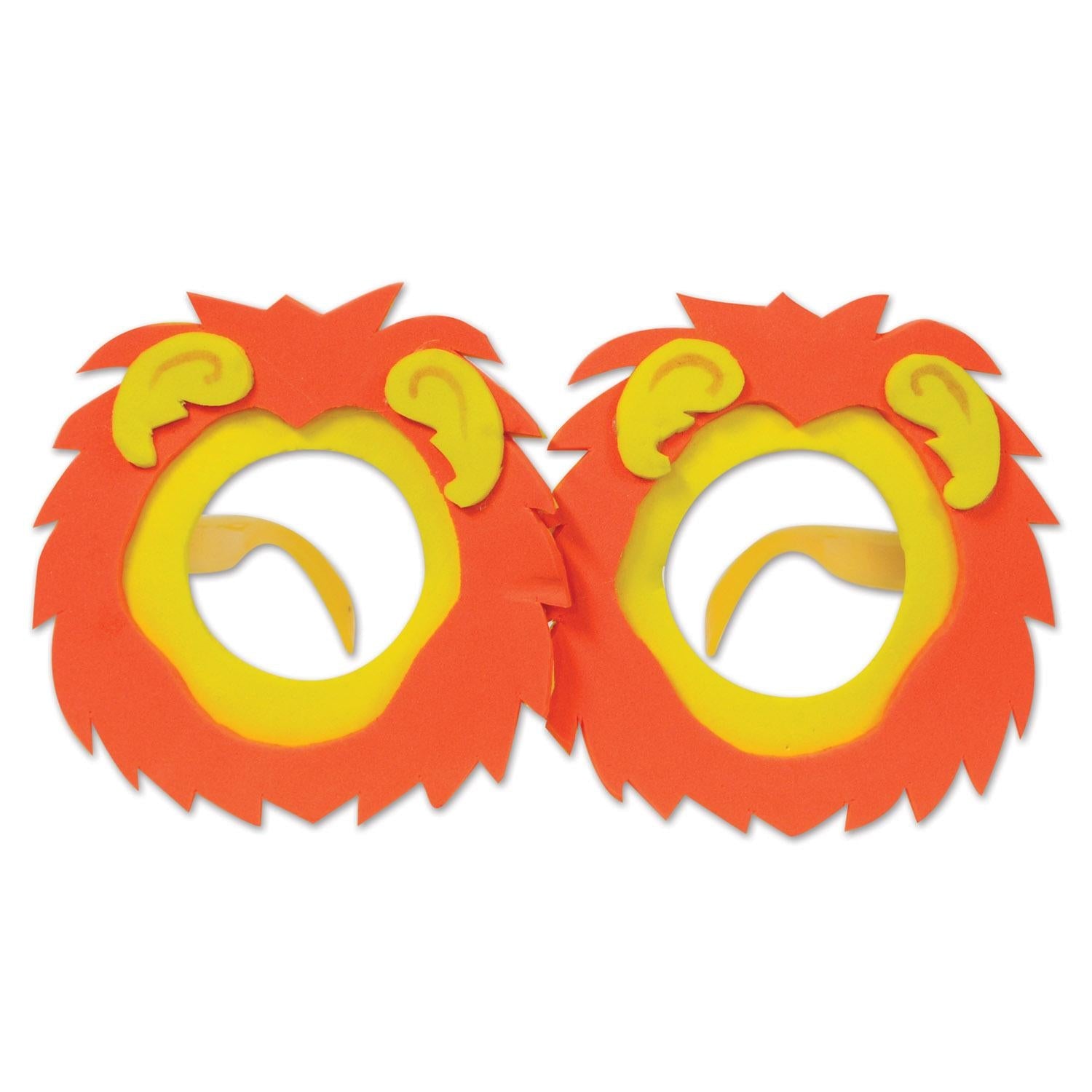 12 Pack Beistle Lion Glasses - Fun Animal Themed Party Cups for Kids Birthday, Halloween & Zoo Theme Events - Durable Plastic Drinking Glasses for Juice, Soda & Cocktails