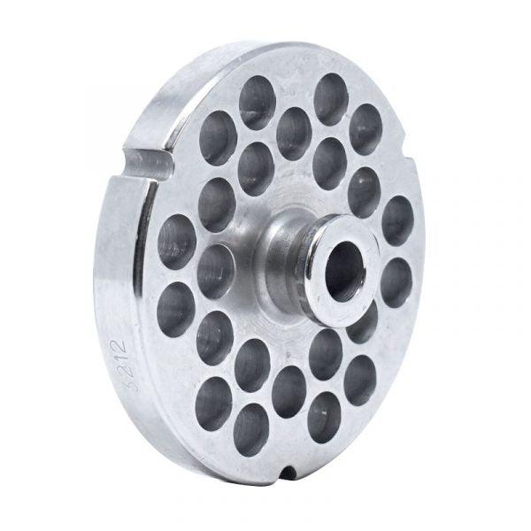 #32 Stainless Steel Machine Plate with Hub and Triple Notch - 3 15/16
