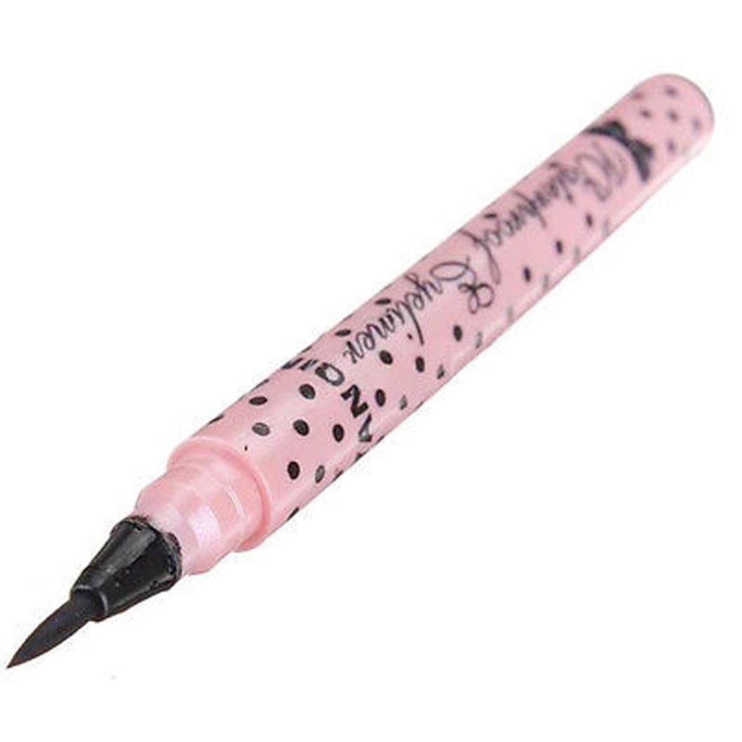 Waterproof Liquid Eyeliner Pen - Black & Pink Long Lasting Smudge Proof Eye Liner Makeup Pencil for Professional & Everyday Makeup Looks | Perfect for Winged Liner, Cat Eye & Dramatic Eye Makeup