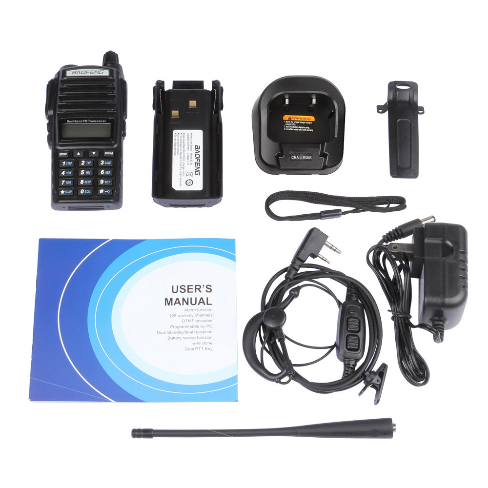 Baofeng UV-82L Two-Way Radio Walkie Talkie - Long Range Communication for Outdoor, Camping, Hiking & Emergency Use (Open Box)