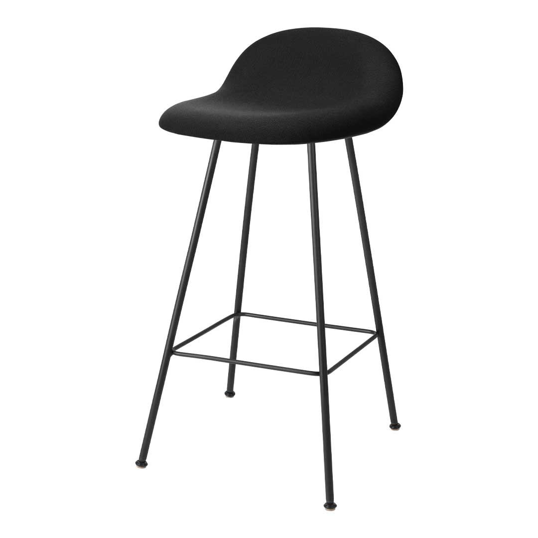 Gubi 3D Counter Stool - Fully Upholstered Bar Stool with Center Base - Perfect for Kitchen Islands, Breakfast Bars & Modern Dining Areas