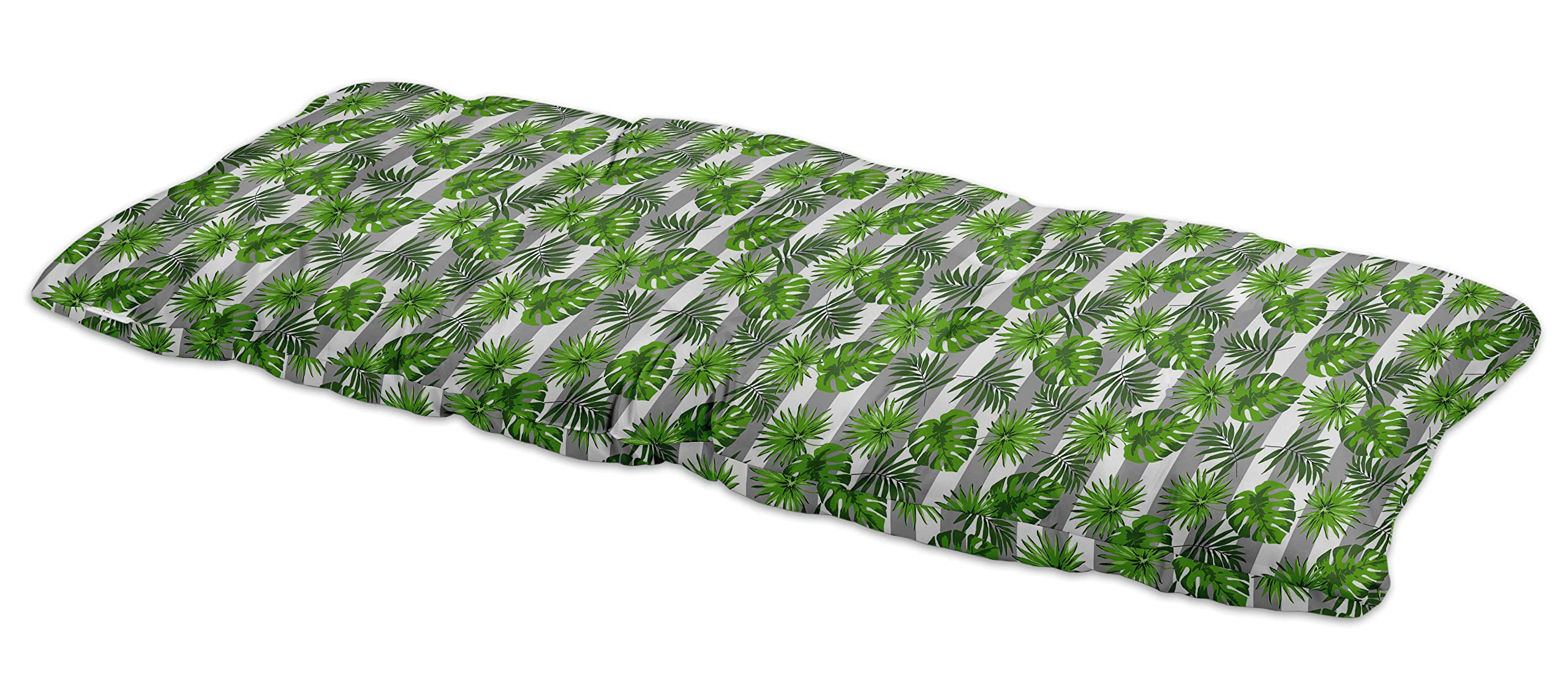 Water-Resistant Printed Outdoor Bench Cushion - Light Gray Patio Lounger Seat for Garden, Front Porch & Outdoor Furniture - Perfect for Relaxing in Backyard, Poolside or Deck