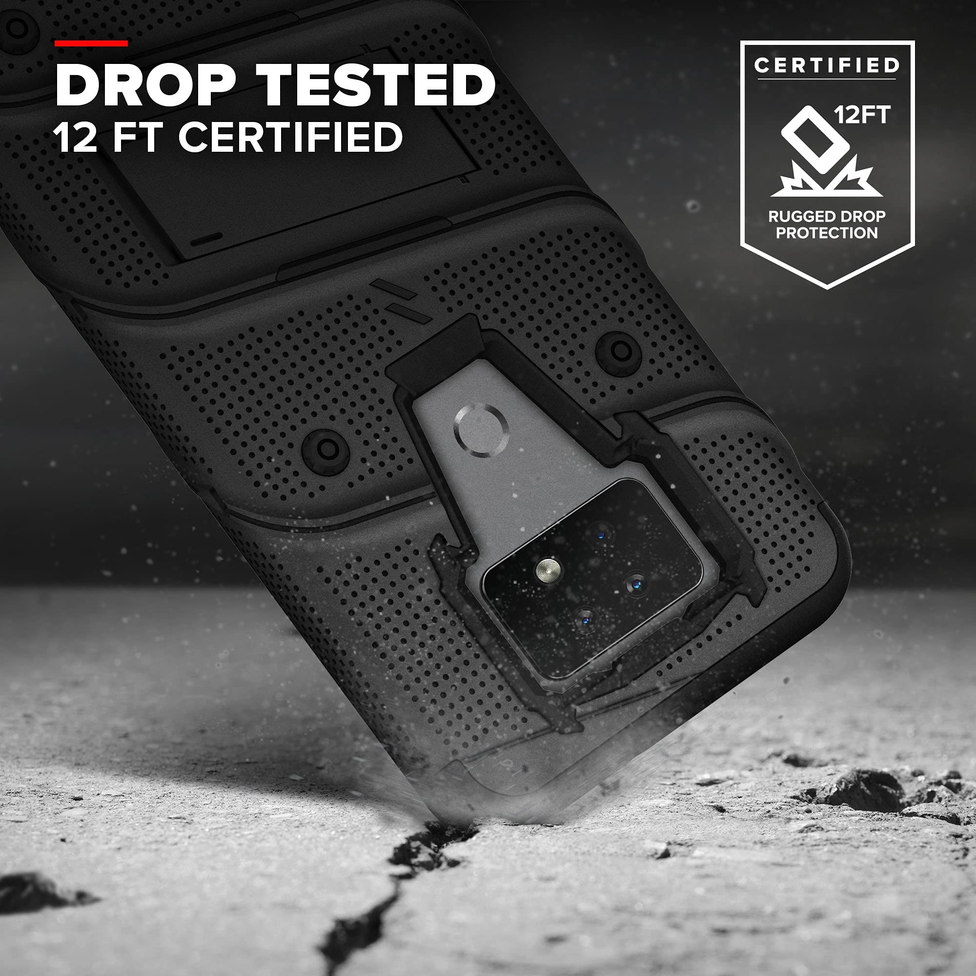 ZIZO Bolt Cricket Ovation 2 Case with Kickstand - Black for Sports Protection