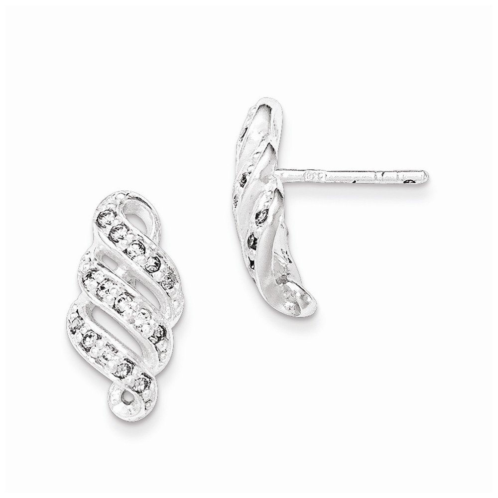 Sterling Silver Cubic Zirconia Post Earrings for Women - Hypoallergenic & Elegant Stud Earrings - Perfect for Everyday Wear, Parties & Gifts