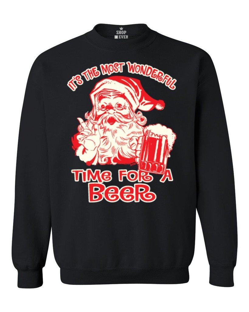 Christmas Beer Crewneck Sweatshirt - Festive Holiday Pullover for Ugly Sweater Parties & Cozy Winter Outfits