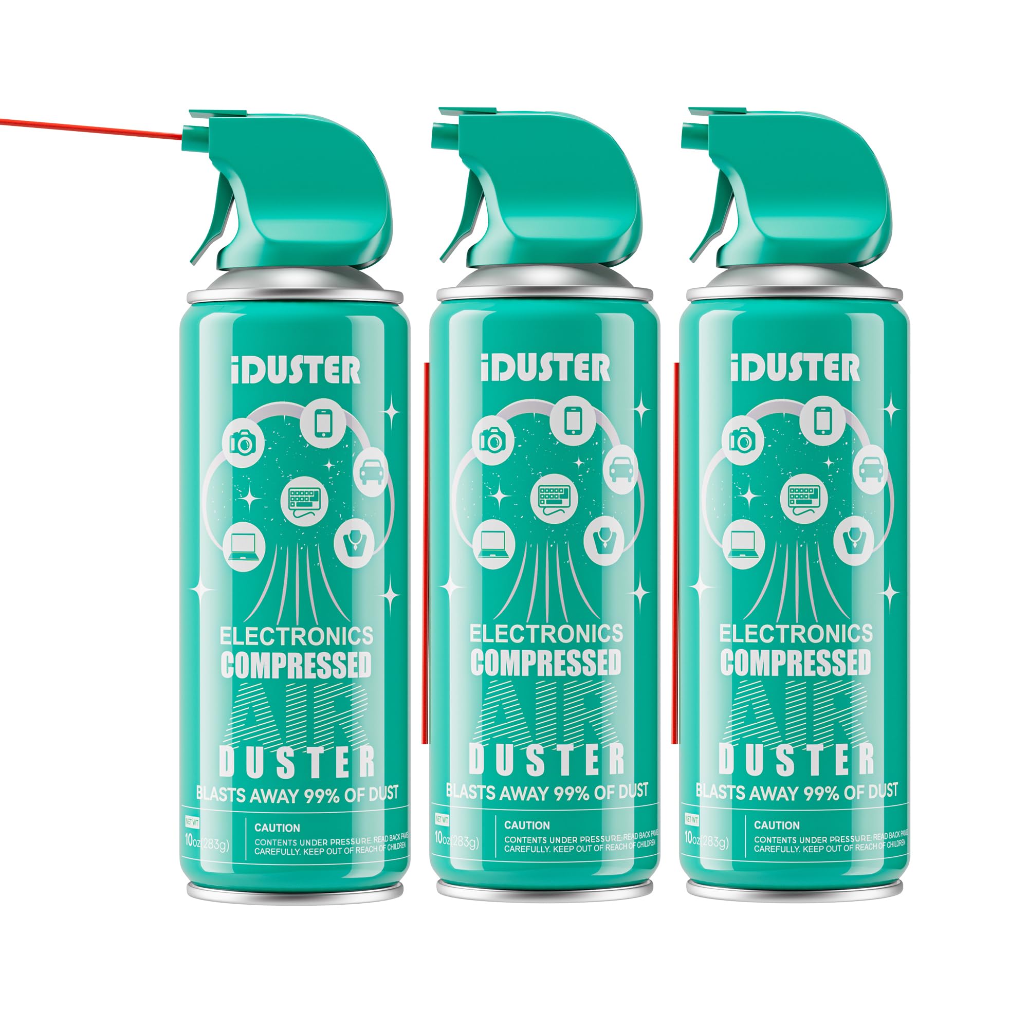 10oz Keyboard Cleaner Air Spray for Computers & Electronics - 3PCS Air Duster Can for PC, Laptop, Keyboard Cleaning - Perfect for Office, Home & Gaming Setup Maintenance