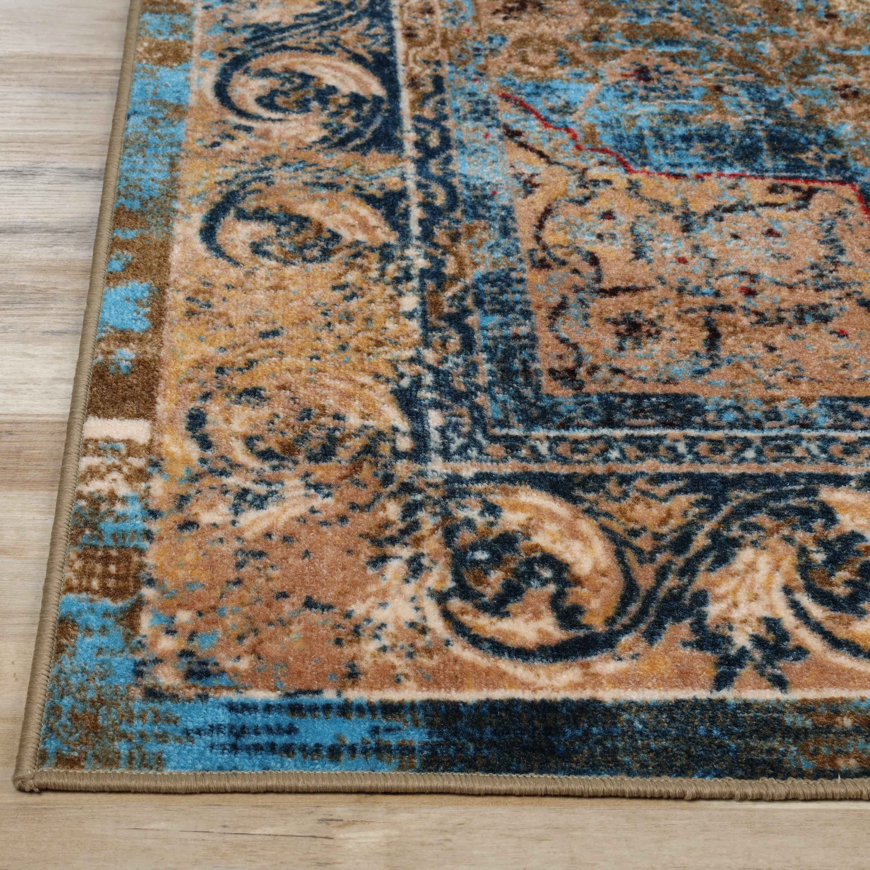 Angeles Traditional Washable Large Non-Slip Area Rug or Runner Rug - Perfect for Living Room, Bedroom, Hallway & High Traffic Areas