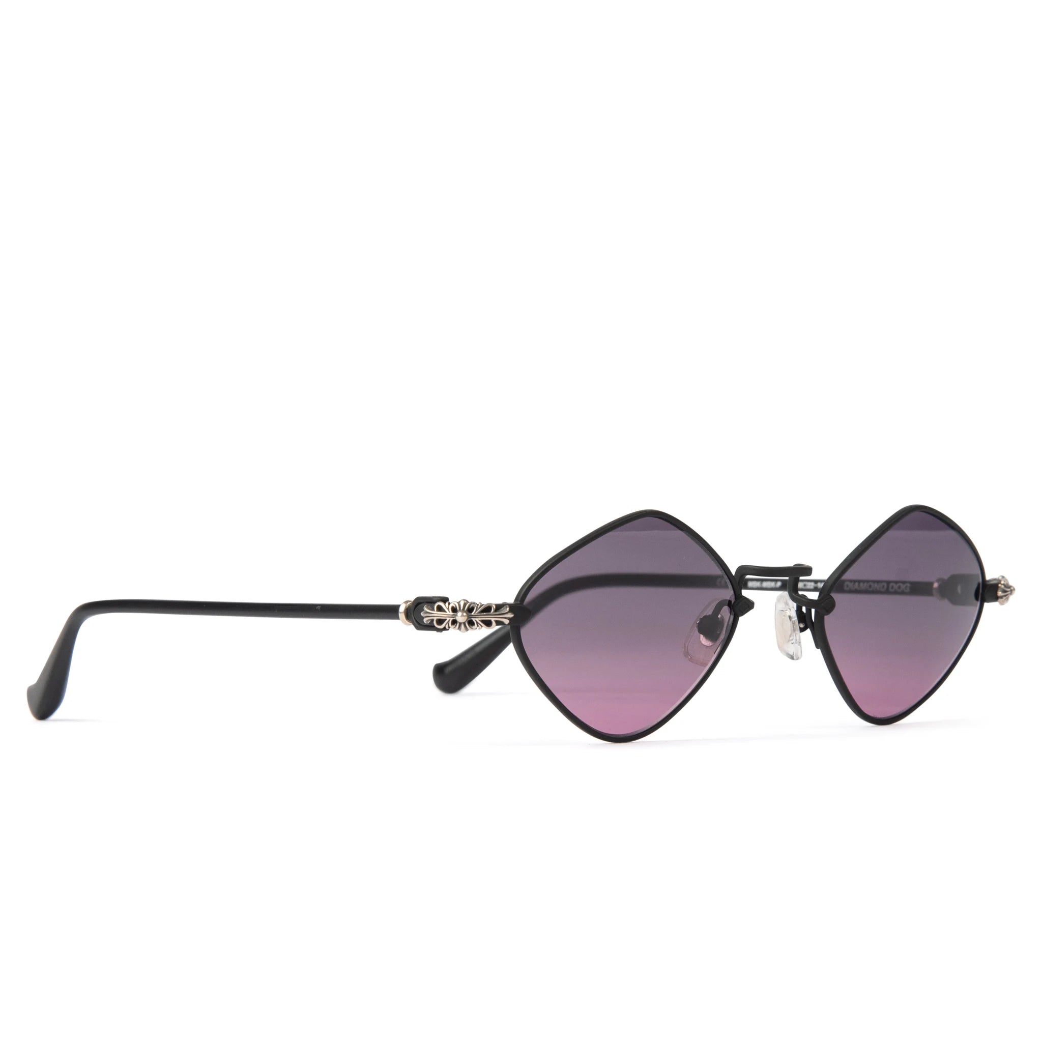 Chrome Hearts Diamond Dog Matte Black Sunglasses for Men & Women - Luxury Designer Shades for Outdoor, Driving & Fashion