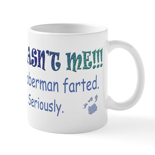 White - Doberman Mugs