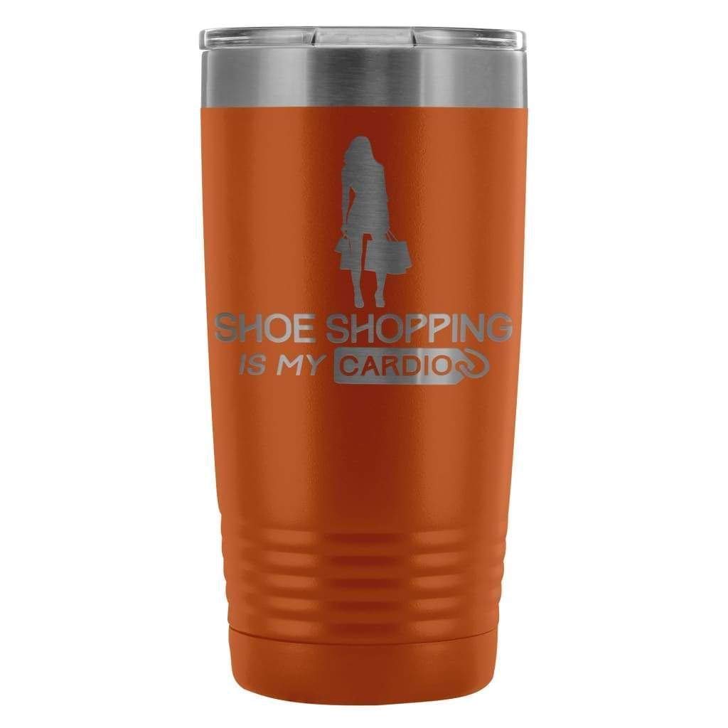 ODDITEES Women's 20oz Stainless Steel Tumbler - Laser Etched 'Shopping Is My Cardio' Design, Vacuum Insulated Travel Mug (Green) - Perfect for Coffee, Tea & Gym Hydration