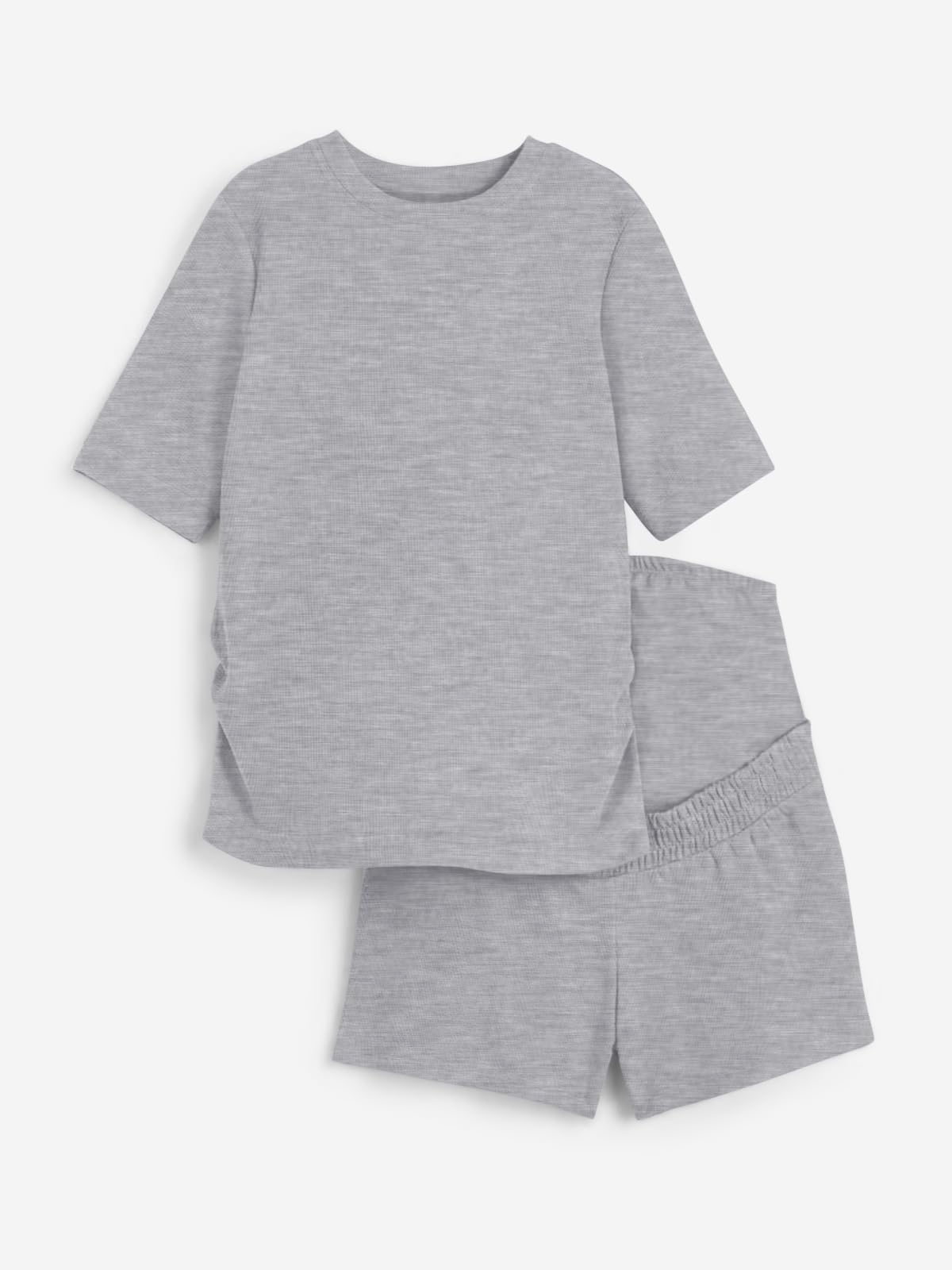 OneDreamer Women's Maternity Pajama Set - 2 Piece Pregnancy Lounge Outfit with Short Sleeve Top & Shorts - Comfortable Mama Clothes for Sleeping, Nursing & Relaxing at Home