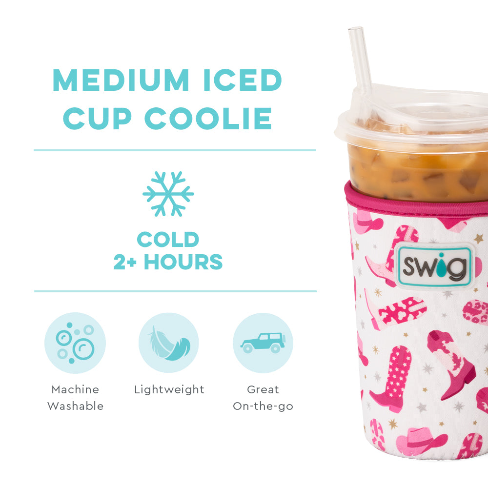Let's Go Girls Medium Iced Cup Coolie - Insulated Sleeve for Cold Drinks, Perfect for Coffee, Iced Tea & Smoothies - Great for Parties, Picnics & Office Use