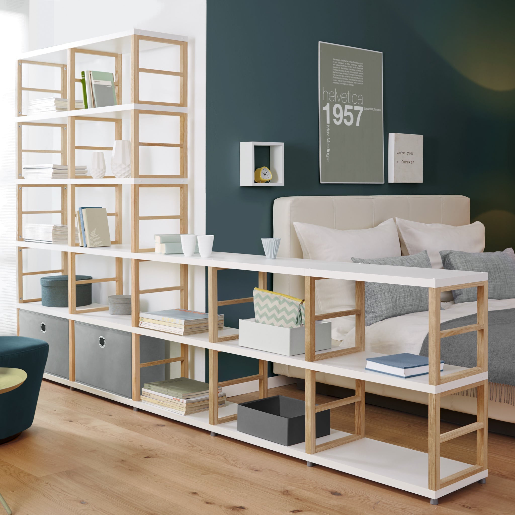 MAXX Modern 5-Tier Wooden Shelf Unit - Stylish Storage for Living Room, Bedroom & Office - Space-Saving Bookshelf & Display Organizer