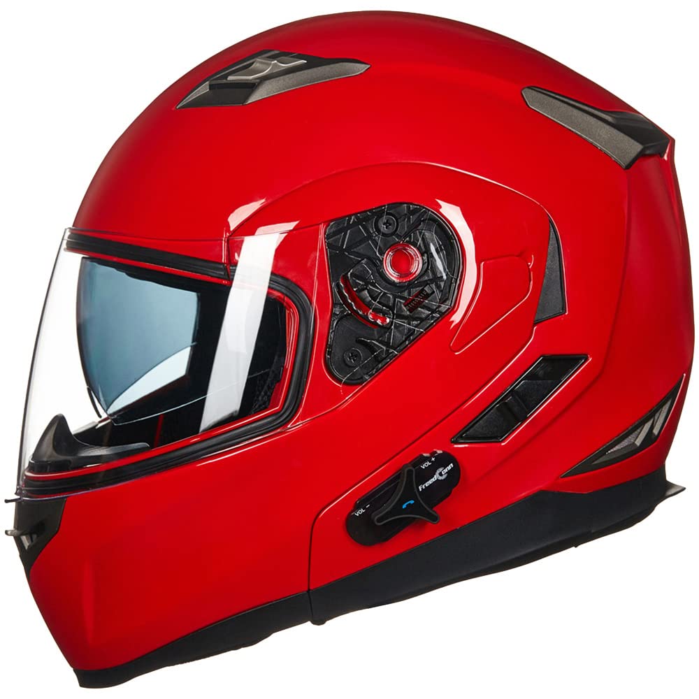 ILM Bluetooth Modular Flip-Up Full Face Motorcycle Helmet with Sun Shield & MP3 Intercom - Model 953/953 PRO for Safe Riding & Hands-Free Communication