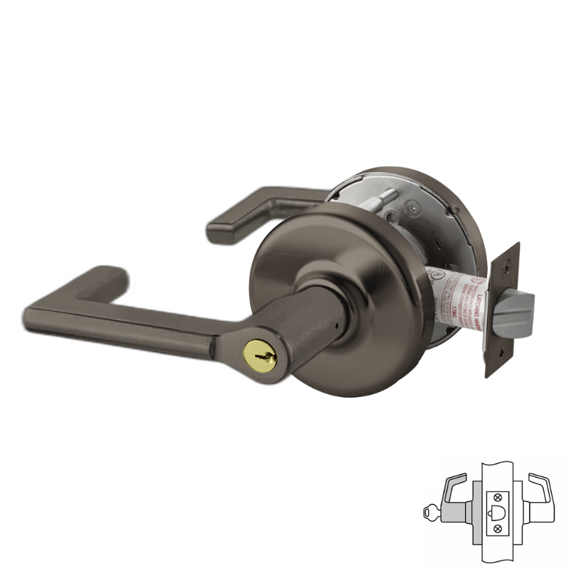 Corbin Russwin CLX3355 124D Classroom Cylindrical Lock - Decorative Lever, Multiple Core Options for School & Office Security