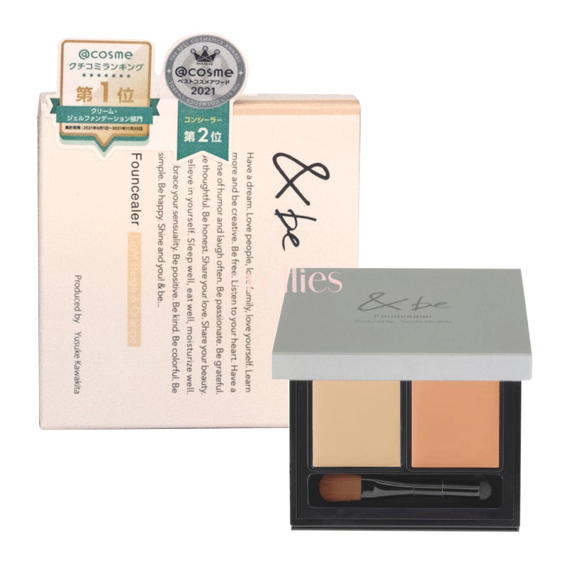 &be Founcealer Foundation Concealer - Light Beige & Orange, SPF20 PA++ (4g) - Perfect for Daily Makeup & Sun Protection