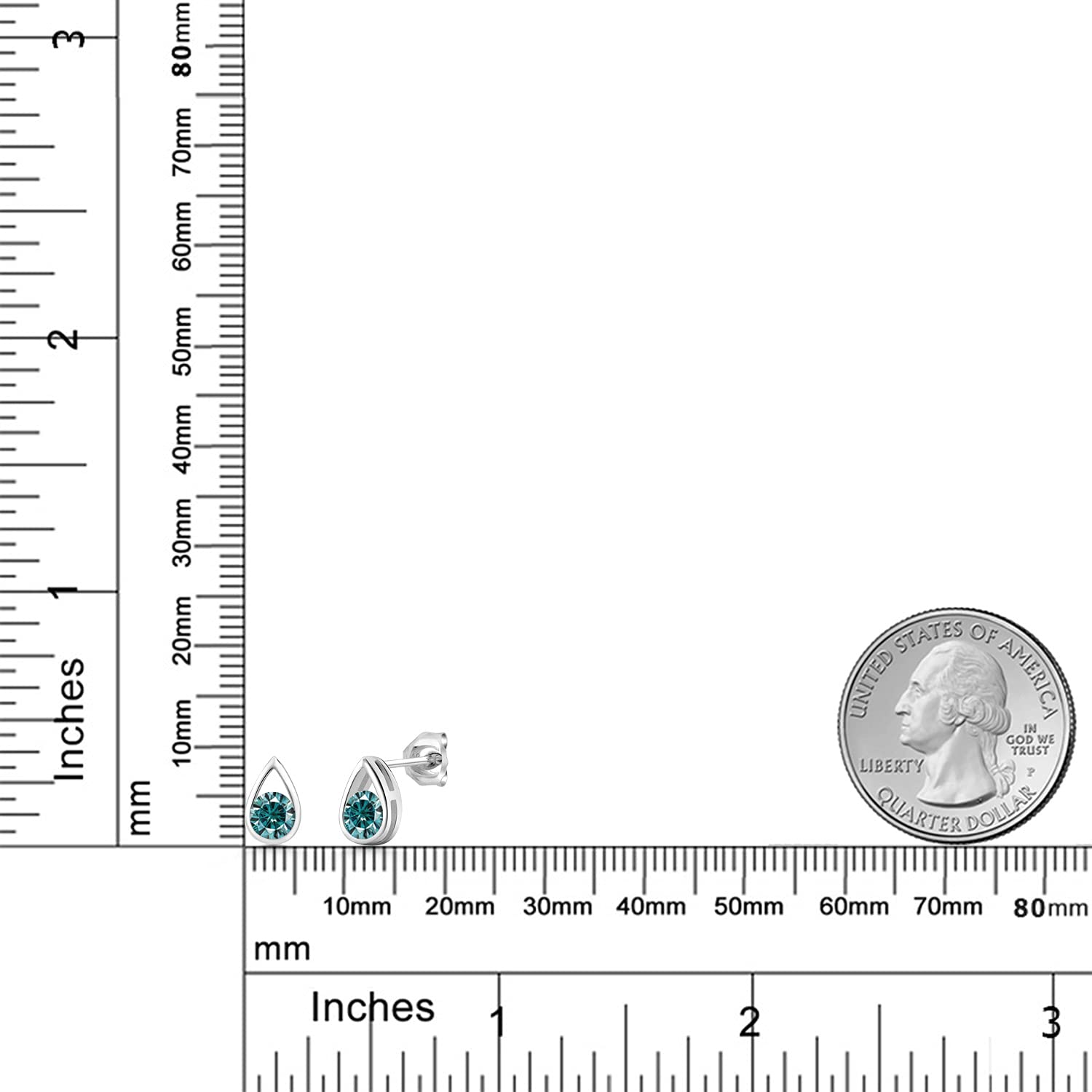 Gem Stone King 5MM Round Teardrop Stud Earrings for Women & Men | 925 Sterling Silver Birthstone Jewelry | Fine Gifts for Her, Mom, Wife | Perfect for Birthdays, Anniversaries & Everyday Wear