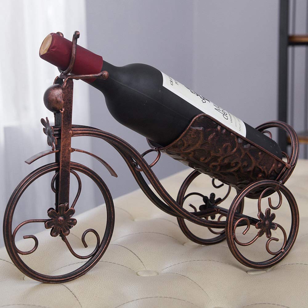 European Style Wine Rack - Decorative Wrought Iron Wine Cabinet for Living Room | Creative Home Bar Display Shelf | Perfect for Wine Storage & Kitchen Decor