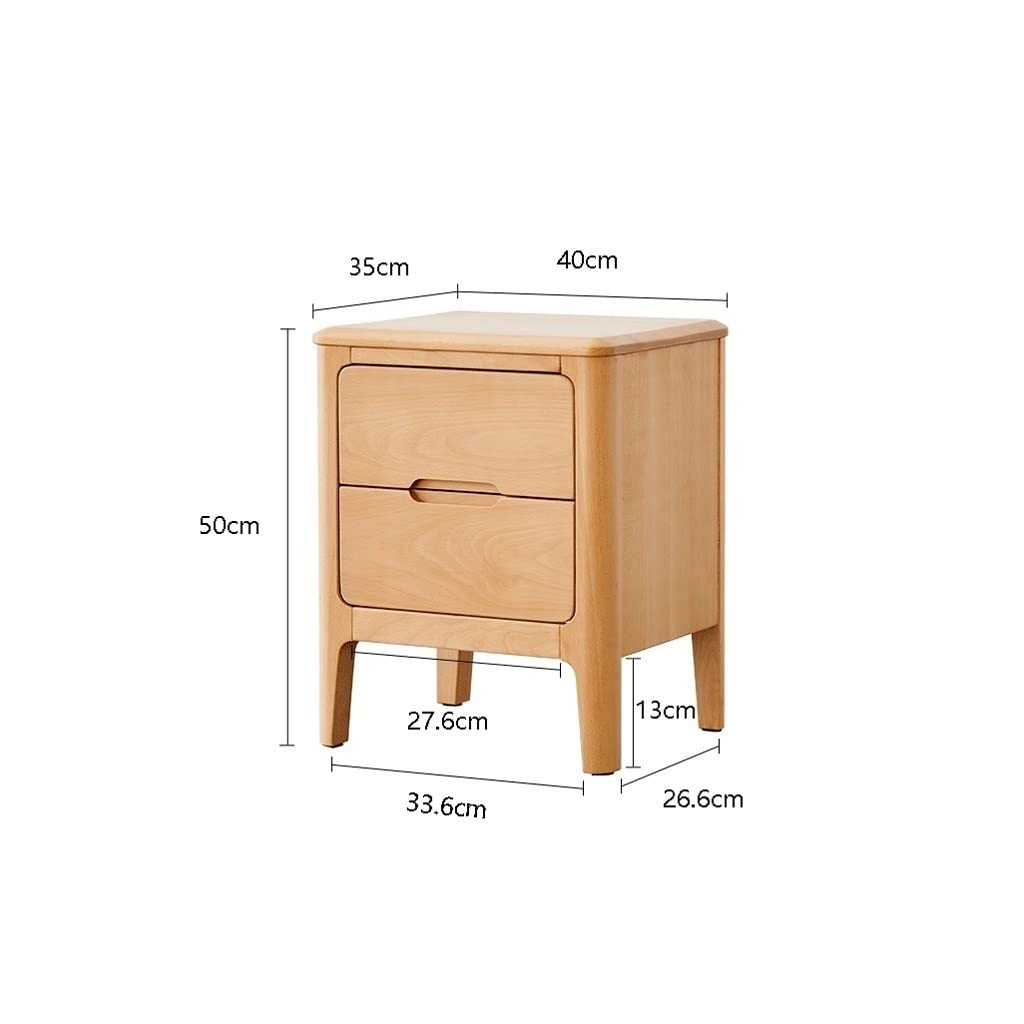 Wooden Side Table with 2 Drawers - Multipurpose Nightstand & Accent Table for Bedroom, Living Room, Home Office | Space-Saving Storage Solution for Small Spaces | Perfect Home Decor & Functional Furniture