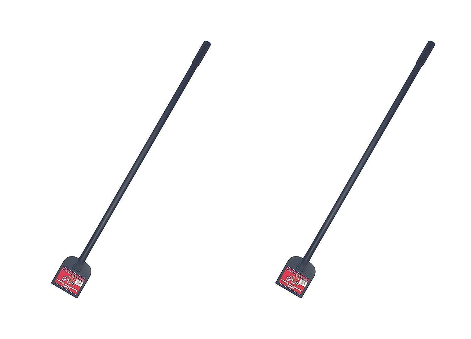 Bully Tools 92200 Heavy Duty Sidewalk & Ice Scraper - 48-Inch Steel Handle Snow Removal Tool (2-Pack) - Perfect for Driveways, Walkways & Winter Storms