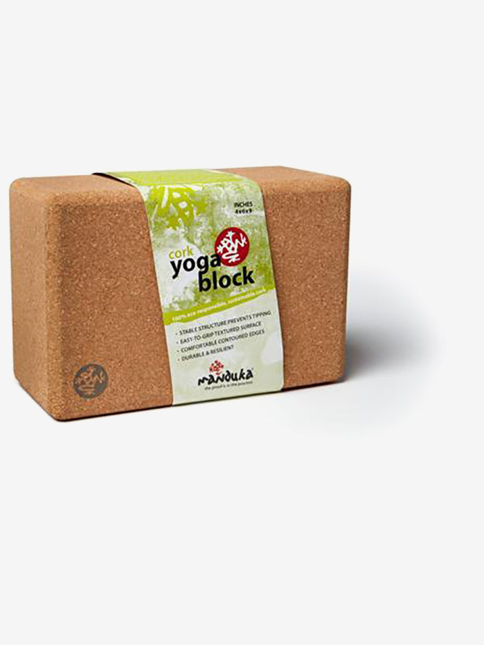 Manduka Cork Yoga Block - Eco-Friendly & Non-Slip Yoga Brick for Stability & Support - Perfect for Yoga, Pilates & Meditation Practice at Home or Studio