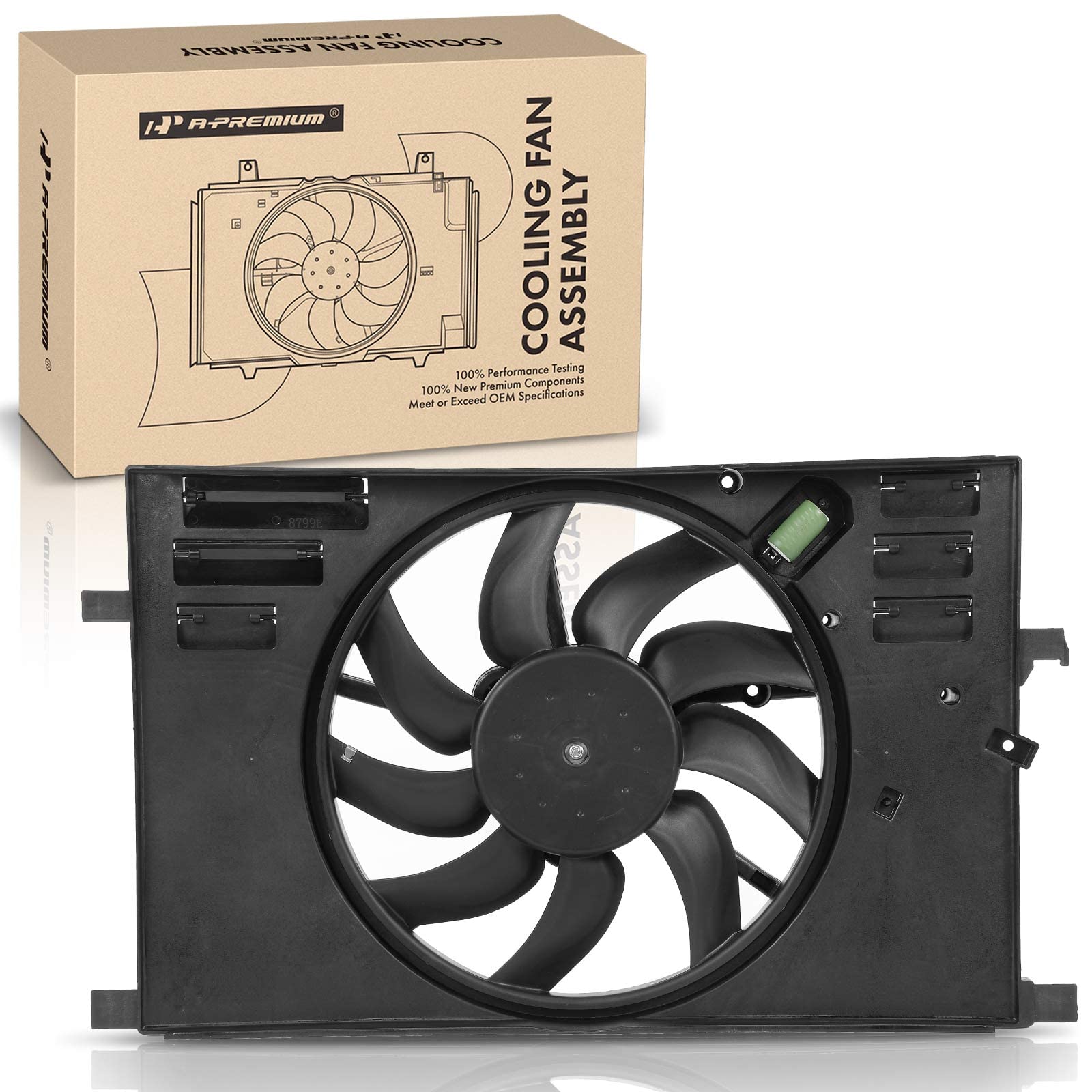 High-Performance Engine Radiator Cooling Fan Assembly for Jeep Renegade 2015-2018, Ram ProMaster City 2015-2018 & Fiat 500X 2016-2018 - Direct Replacement for OEM# 68247205AA, 68360299AA - Perfect for Off-Road Adventures & City Driving