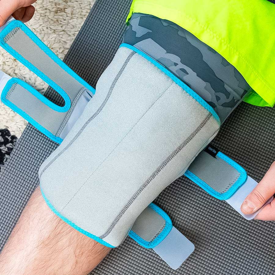 Vive Knee Ice Wrap with Adjustable Strap - Cold Therapy for Knee Pain Relief, Swelling & Recovery - Perfect for Arthritis, Injuries & Post-Surgery (Model: SUP1070GRY) - Ideal for Athletes, Runners & Active Lifestyles