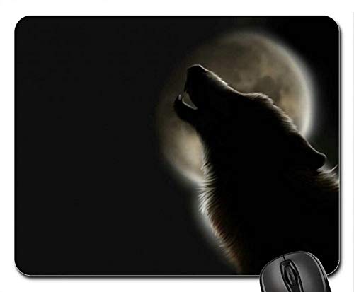 Werewolf & Cat Themed Gaming Mouse Pad - Non-Slip Rubber Base & Smooth Surface for PC, Laptop, Office & Gaming (Model MP7555) - Perfect for Work, Gaming & Graphic Design