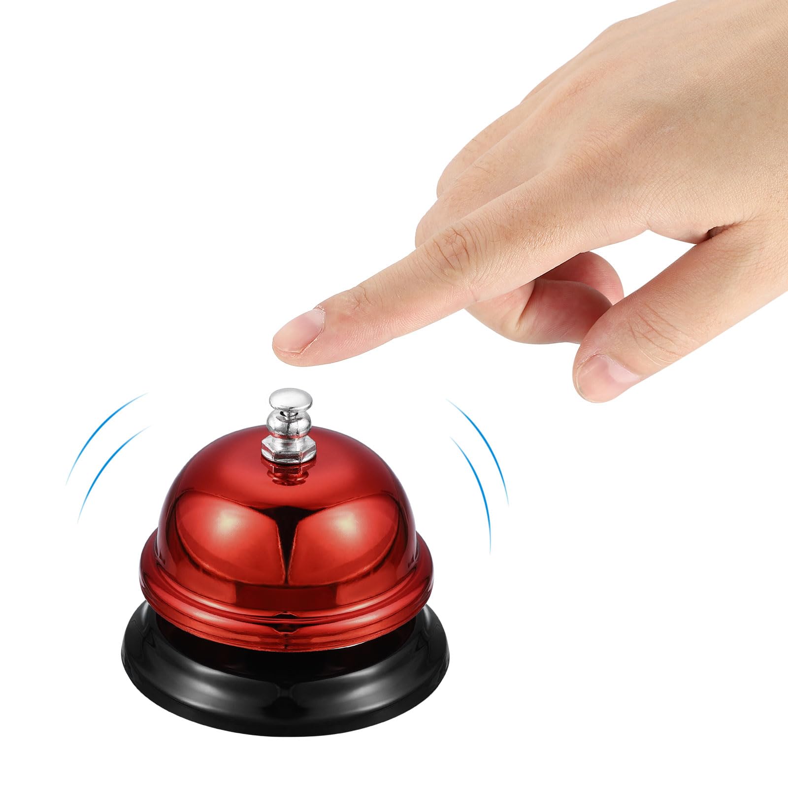 uxcell Desk Bell - 65mm (2.56 Inch) Red Service Call Bell for Restaurants, Hotels, Offices & Reception Counters - Perfect for Customer Service, Staff Alert & Table Signaling