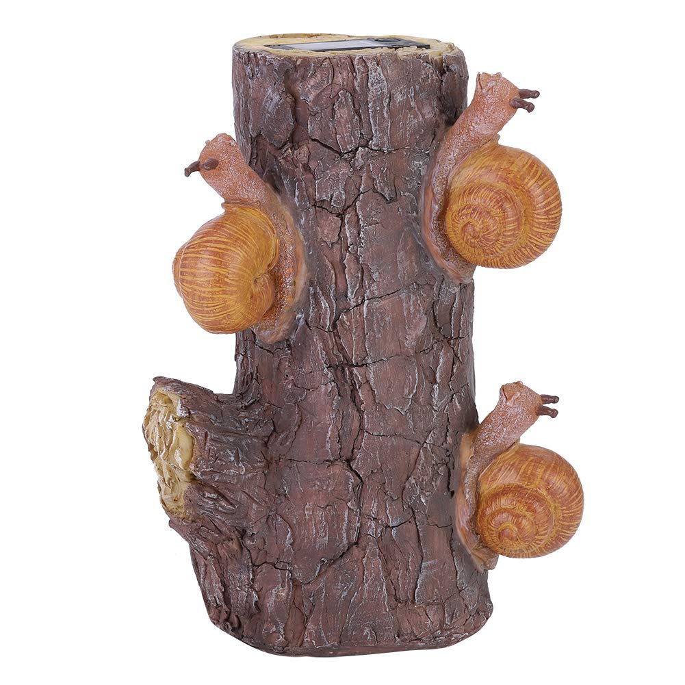 Solar Garden Lights Outdoor - YEmirth Resin Snail Tree Decor for Lawn, Pathway, Patio - Waterproof Solar-Powered LED Landscape Lighting for Yard, Garden, Backyard Decoration