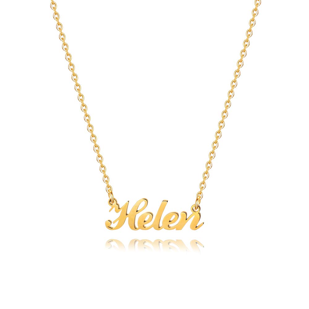 Custom Name Necklace Personalized - 18K Gold Plated Monogram Necklace for Women, Girls, Teens & Kids | Elegant Gift for Birthday, Anniversary & Valentine's Day | Perfect for Everyday Wear & Special Occasions