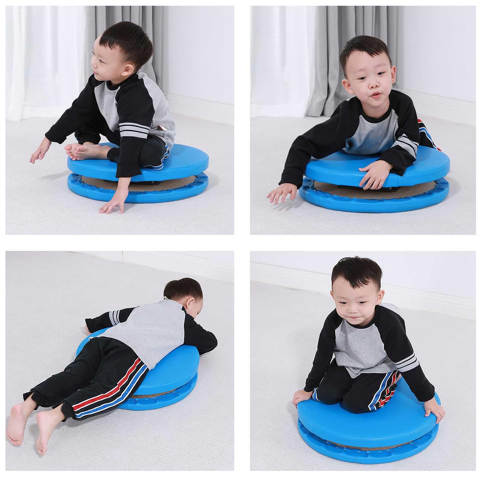 Sensory Spinning Chair for Kids - Upholstered Swivel Seat, Autism-Friendly Low to Ground Safe Design for Multi-Posture Training & Coordination - Perfect for Sensory Rooms, Classrooms & Home Therapy Use