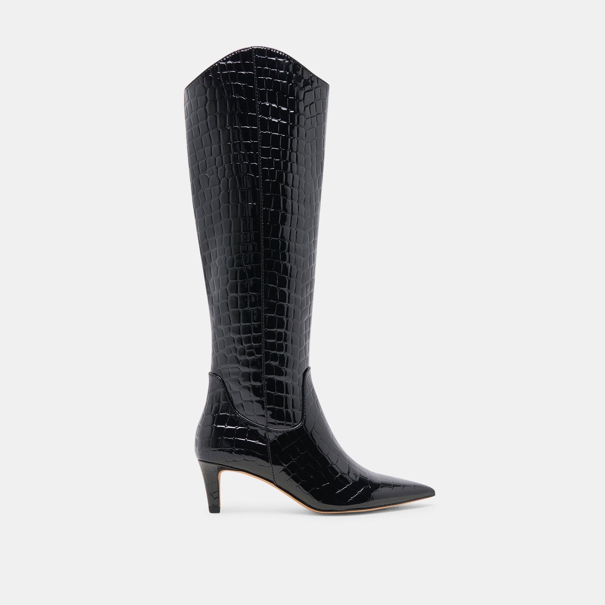 SHILAH Black Embossed Leather Boots for Women - Stylish & Comfortable Ankle Boots for Fall, Winter & Everyday Wear