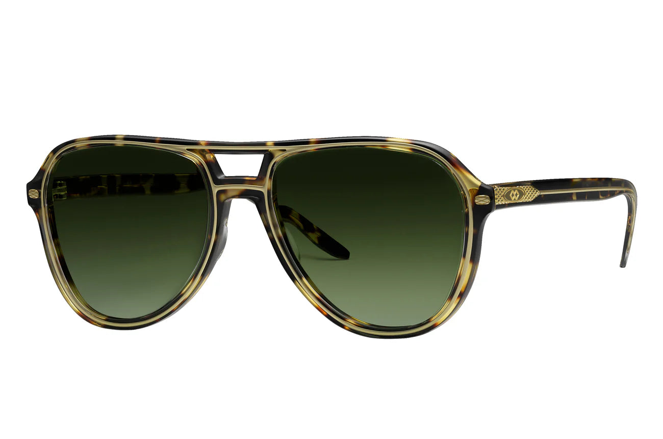 Barton Perreira Aldrin Sunglasses - Polarized UV Protection Aviator Style for Men & Women | Perfect for Driving, Travel, and Outdoor Activities