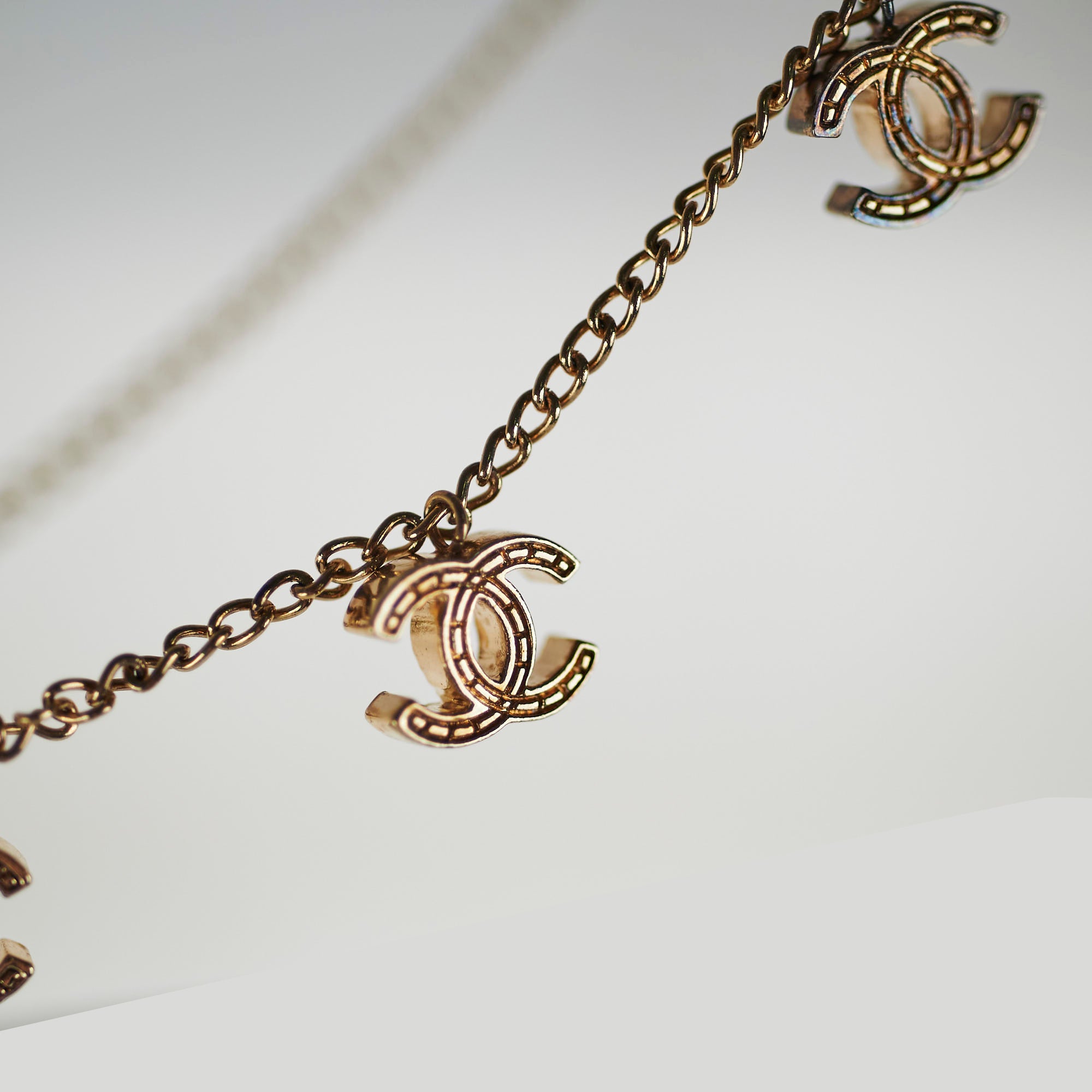 Chanel CC Logo Gold Plated Necklace - Fashion Jewelry for Women, Elegant Layering Piece for Parties & Date Nights