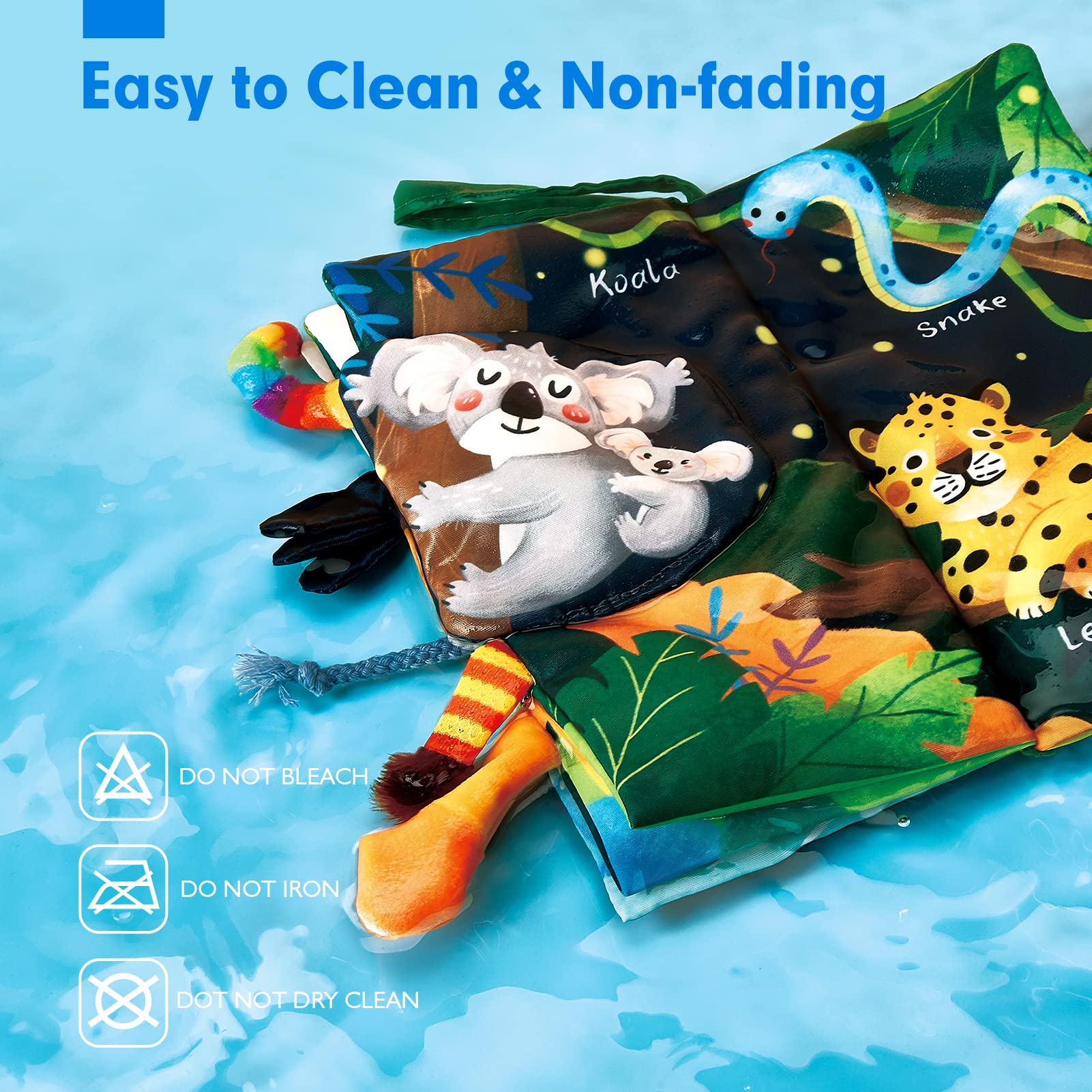 Hahaland High Contrast Baby Books 0-12 Months - Tummy Time Sensory Toys for Infants, Touch & Feel Soft Activity Book - Perfect Newborn Gift for Boys & Girls (0-3, 6-12 Months) - Great for Early Learning, Easter Basket Stuffers & Baby Shower Gifts