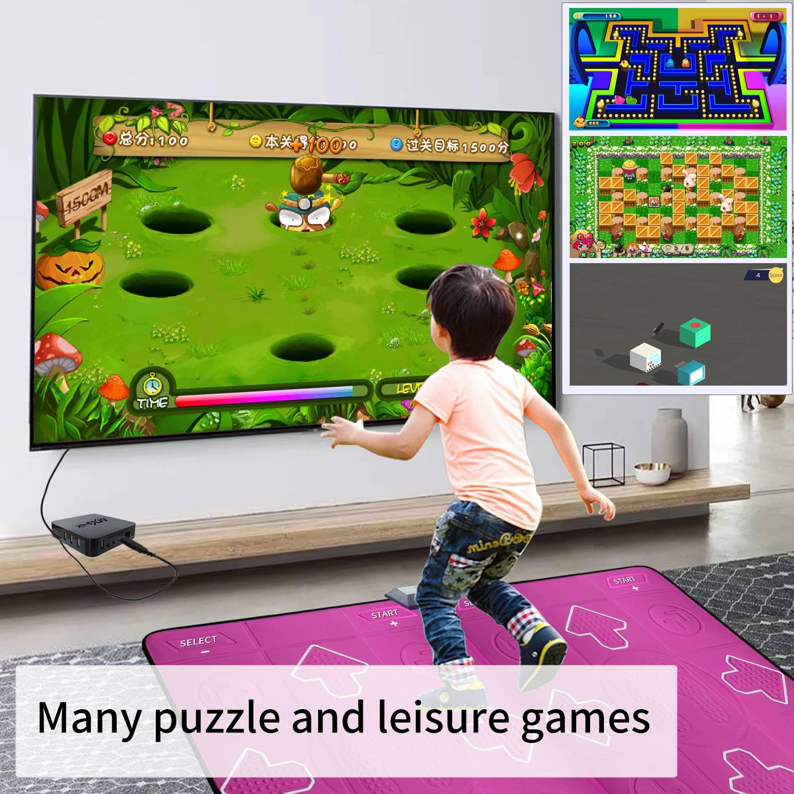 Wireless Dance Mat for Kids & Adults - Double Player TV Dance Pad Game, Interactive Exercise Mat for Family Fun - Perfect Gift for Boys & Girls (Red) - Ideal for Home Fitness, Parties & Indoor Entertainment