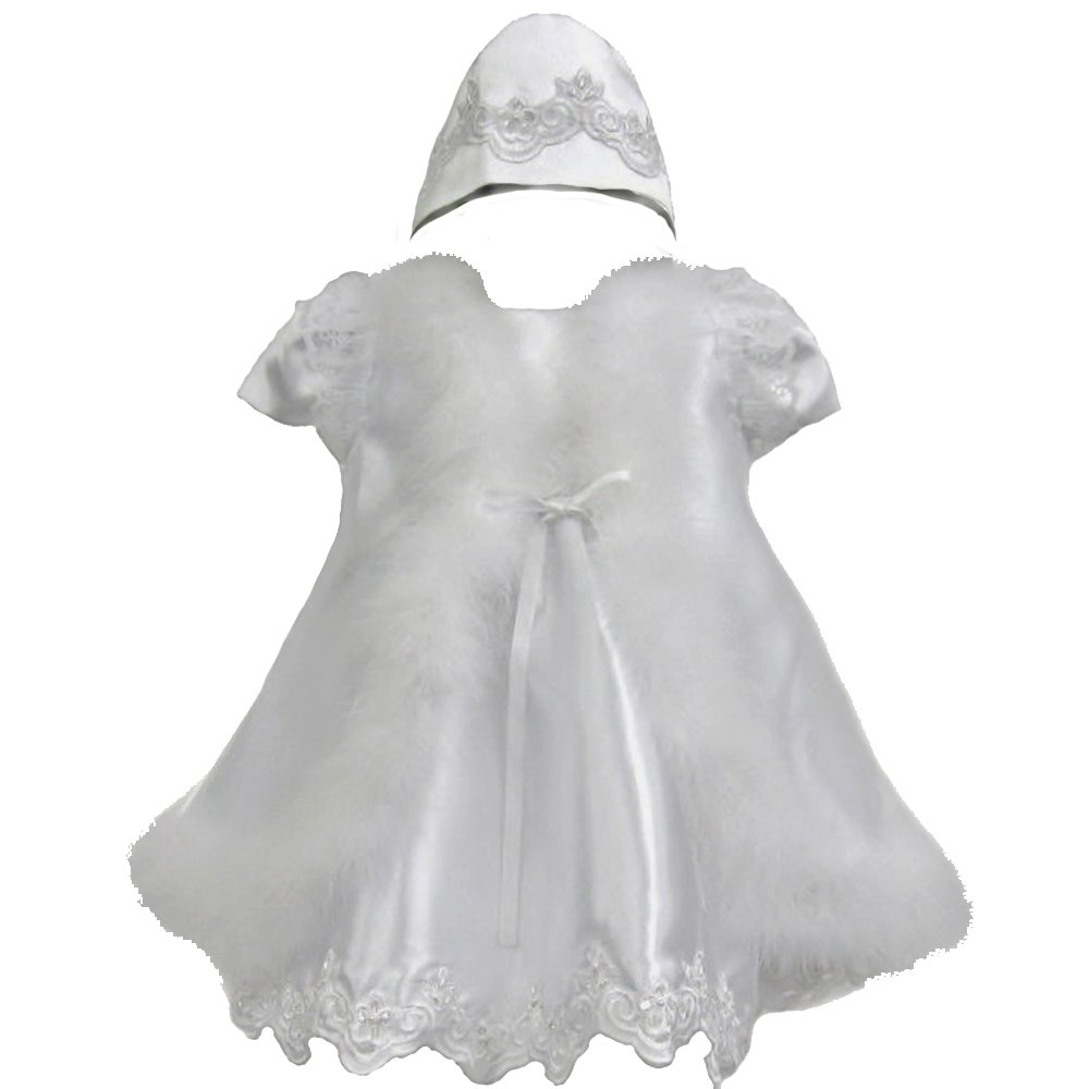 Baby Girls Christening Dress White Baptism Gown Formal Outfit 0-30 Months - Perfect for Church Ceremonies, First Communion & Special Occasions