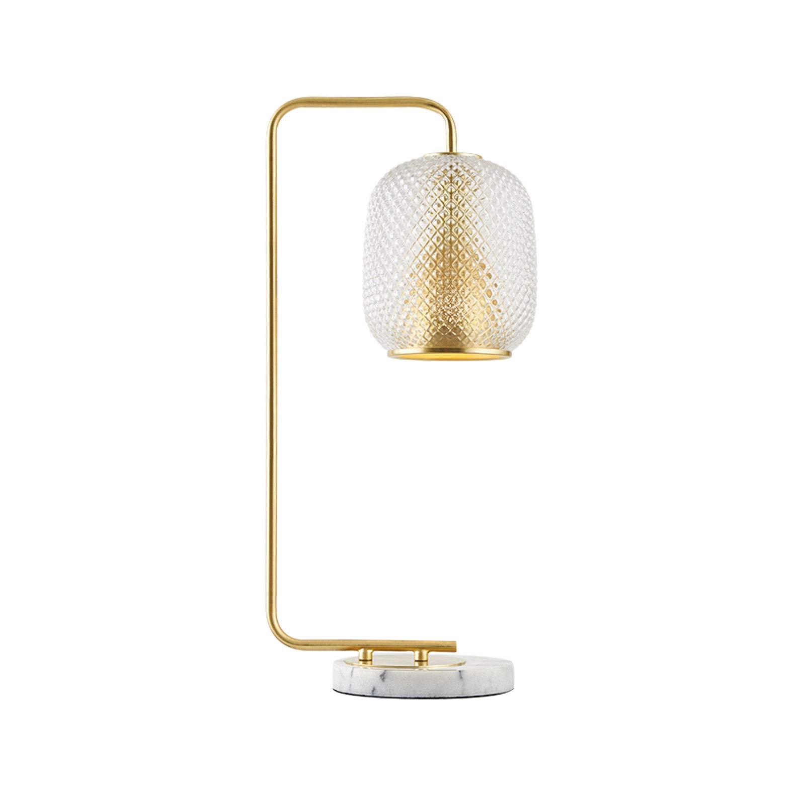 Modern Glam Glass Table Lamp - Stylish Nightstand & Desk Lamp for Bedroom, Living Room, Office - Elegant Decorative Lighting for Bedside, Coffee Table, Entryway & Dining Areas - Perfect for Reading, Working & Ambient Lighting