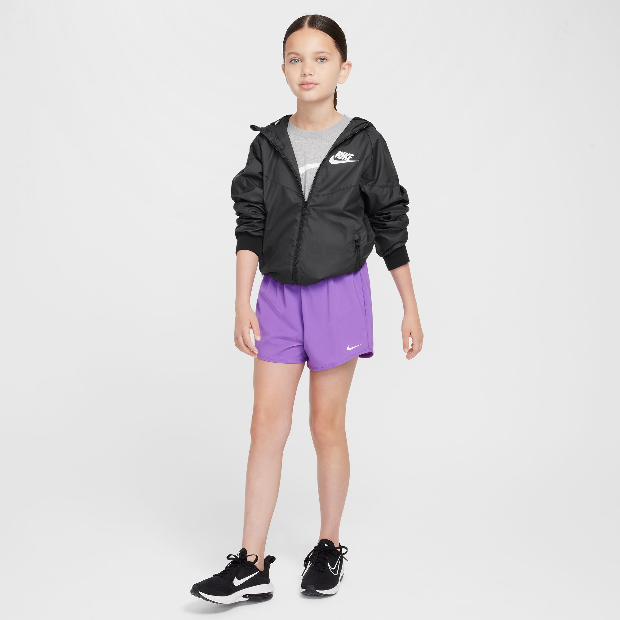Nike Girls' Dri-FIT High Waisted Woven Shorts - Moisture-Wicking Athletic Shorts for Running, Yoga & Gym Workouts