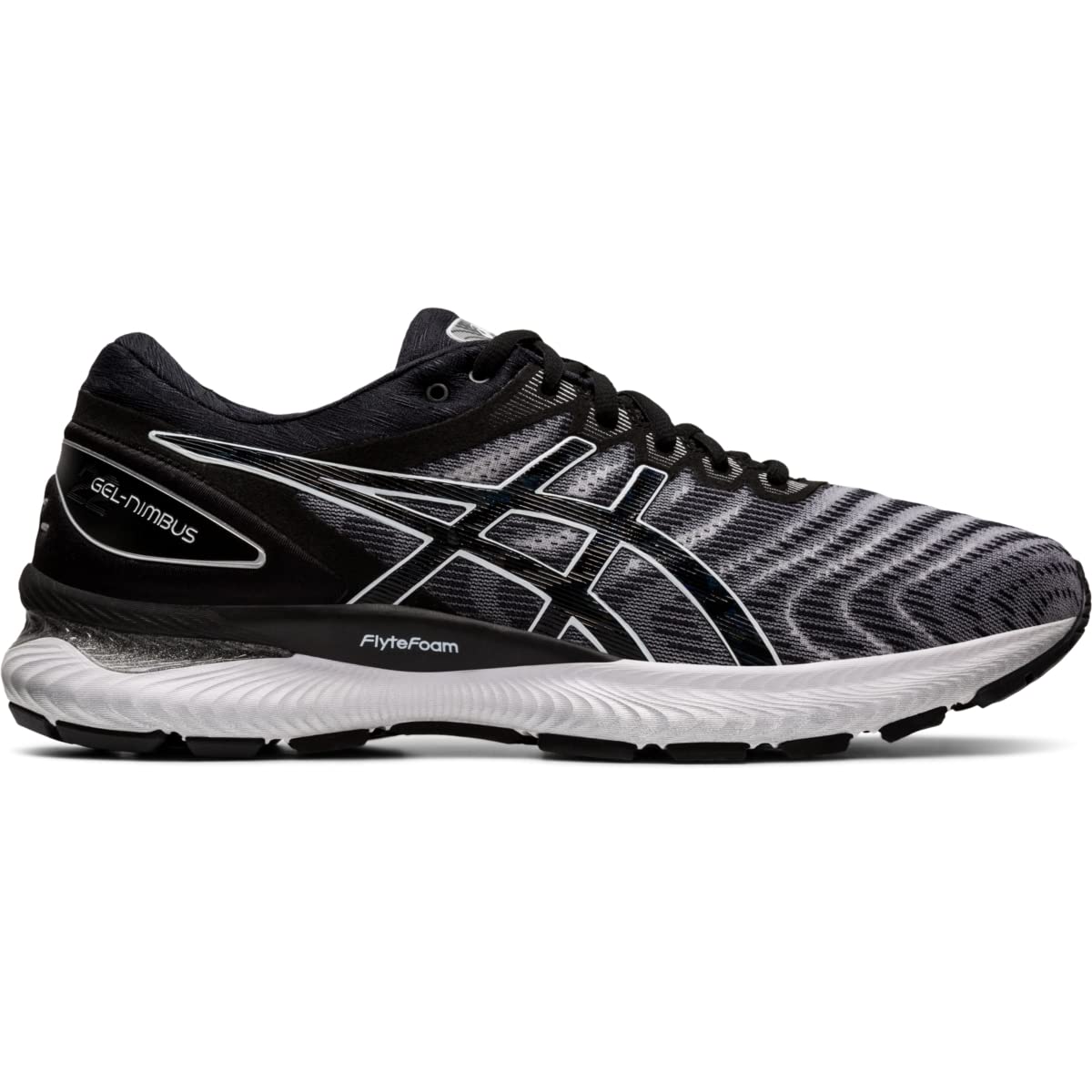 ASICS Gel-Nimbus 22 Running Shoes for Men - White/Black - Size 7 D (M) - Cushioned Comfort for Long Distance Running & Marathon Training