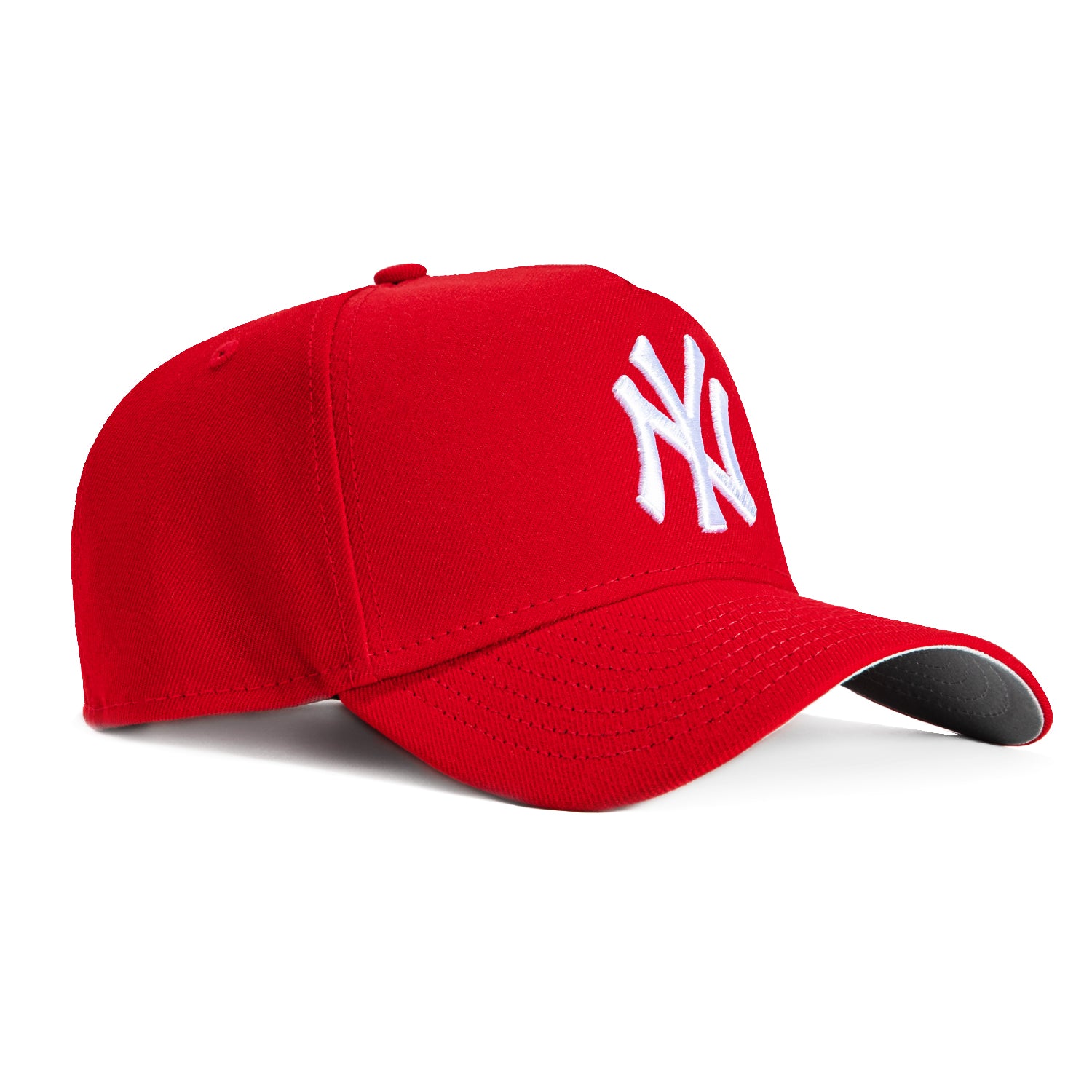 New York Yankees Snapback Hat by New Era - 9Forty A Frame Adjustable Cap in Red & White | Perfect for Baseball Games, Fan Gear, and Streetwear Fashion