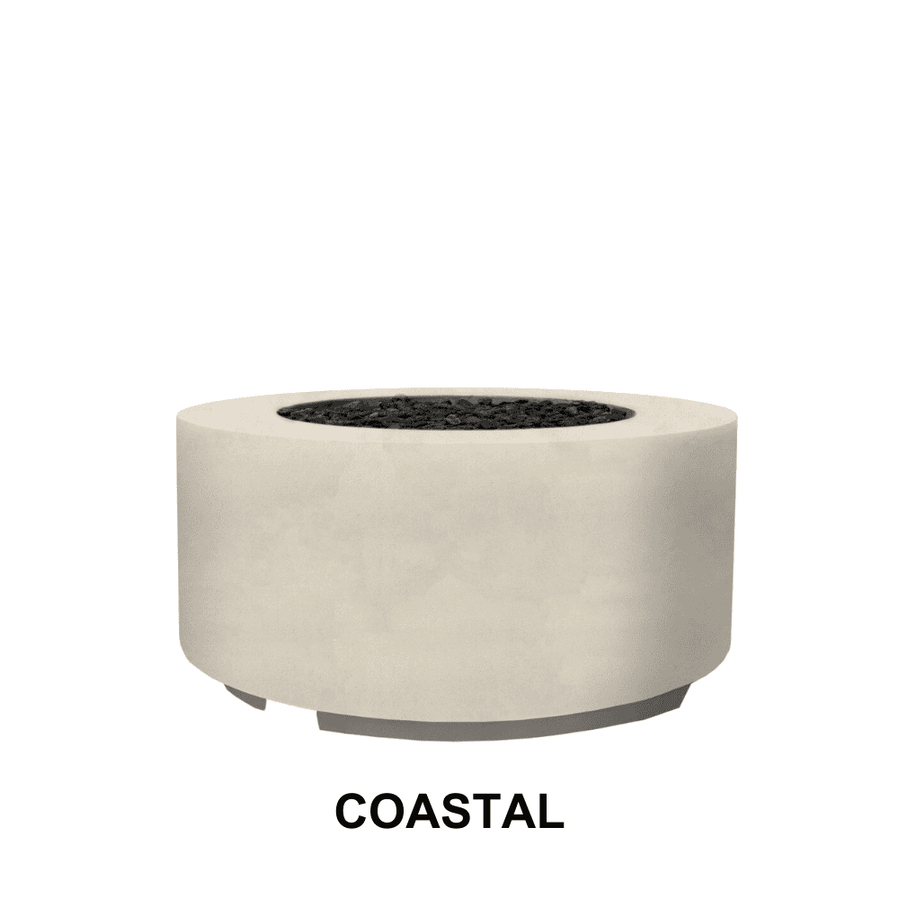 Outdoor Concrete Round Fire Pit Table - Durable & Weather-Resistant for Patio, Garden, Backyard, and Poolside Gatherings